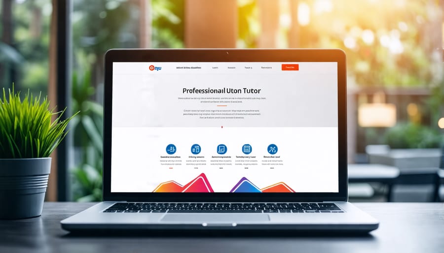 Example of a well-designed tutoring website to establish online presence