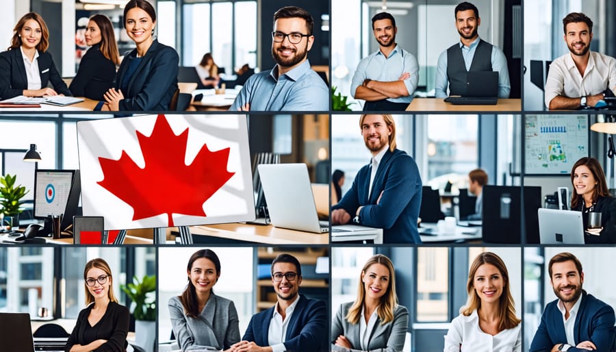 Diverse group of successful Canadian entrepreneurs