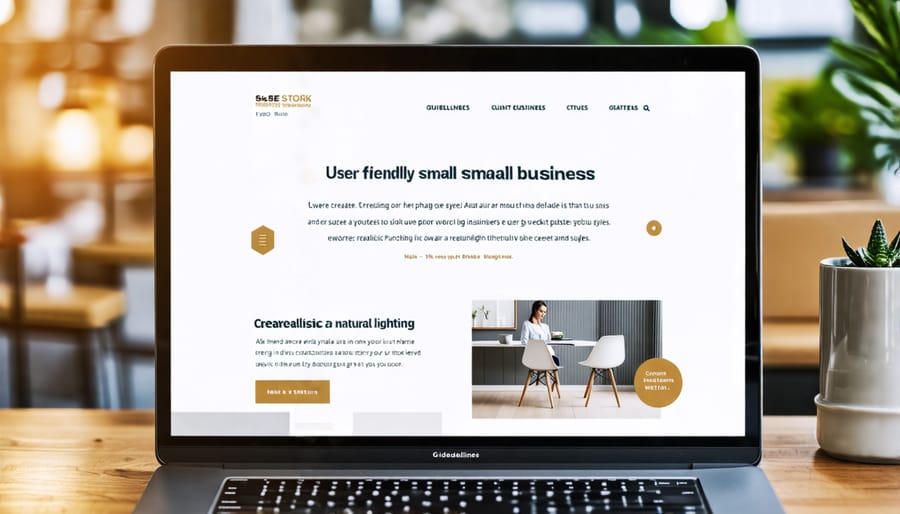 Example of an engaging and informative business website layout