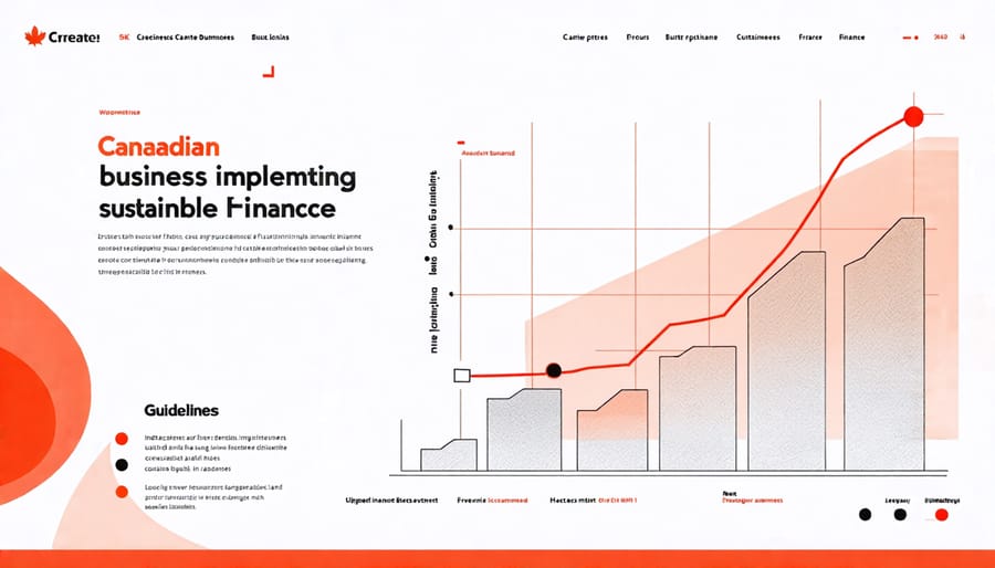 Chart showing business growth due to sustainable finance implementations