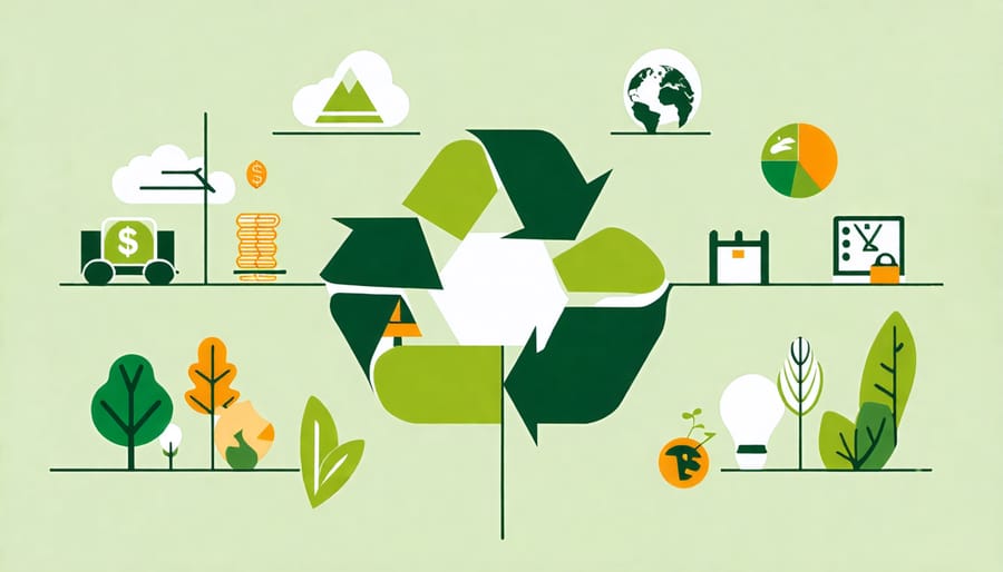 Icons depicting the principles of sustainable finance: environmental, social, and governance