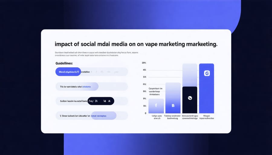 A chart highlighting the effectiveness of social media in vape marketing strategies